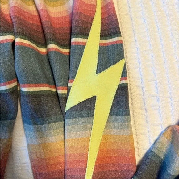 Aviator Nation Multicolor Stripe Lightning Joggers - Picture 5 of 6